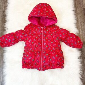 Kenzo Paris Baby Puffer Hooded Jacket Reversible Thick Full Zip Sz 12-24